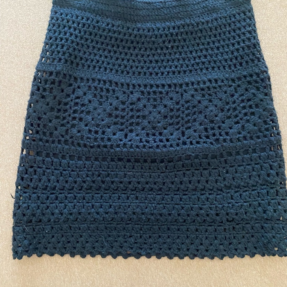 Pins & Needles black Crochet Mini Skirt
